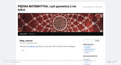 Desktop Screenshot of pieknamatematyka.wordpress.com