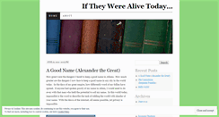 Desktop Screenshot of iftheywerealivetoday.wordpress.com