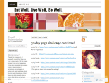 Tablet Screenshot of eatlivebewell.wordpress.com