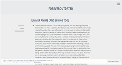Desktop Screenshot of foreveroutdated.wordpress.com