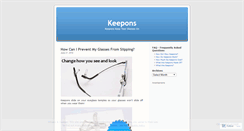 Desktop Screenshot of keepons.wordpress.com