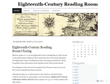 Tablet Screenshot of 18thcenturyreadingroom.wordpress.com