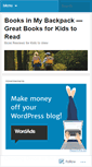 Mobile Screenshot of booksinmybackpack.wordpress.com