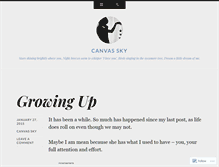 Tablet Screenshot of canvassky.wordpress.com