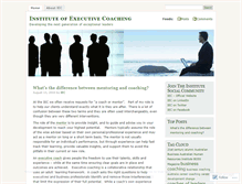 Tablet Screenshot of instituteofexecutivecoaching.wordpress.com