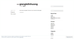 Desktop Screenshot of gianglethihuong.wordpress.com