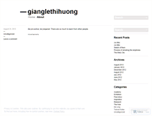 Tablet Screenshot of gianglethihuong.wordpress.com