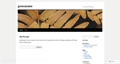 Desktop Screenshot of greenzowie.wordpress.com