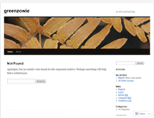 Tablet Screenshot of greenzowie.wordpress.com