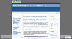 Desktop Screenshot of leedsmetlibrary.wordpress.com