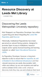 Mobile Screenshot of leedsmetlibrary.wordpress.com