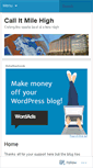 Mobile Screenshot of callitmilehigh.wordpress.com