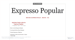 Desktop Screenshot of expressopopular.wordpress.com