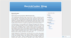 Desktop Screenshot of 4rentacoder.wordpress.com