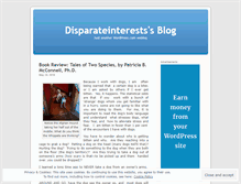 Tablet Screenshot of disparateinterests.wordpress.com