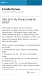 Mobile Screenshot of kondorianoo.wordpress.com