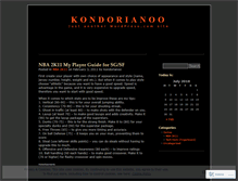 Tablet Screenshot of kondorianoo.wordpress.com