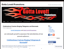 Tablet Screenshot of gottalovettpromotions.wordpress.com