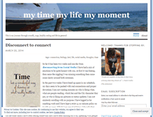 Tablet Screenshot of mytimemylifemymoment.wordpress.com