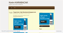 Desktop Screenshot of kerimkarabacak.wordpress.com