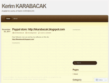 Tablet Screenshot of kerimkarabacak.wordpress.com