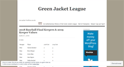 Desktop Screenshot of greenjacketleague.wordpress.com