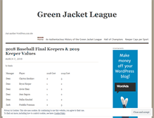 Tablet Screenshot of greenjacketleague.wordpress.com