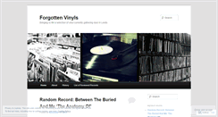 Desktop Screenshot of forgottenvinyls.wordpress.com