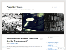 Tablet Screenshot of forgottenvinyls.wordpress.com