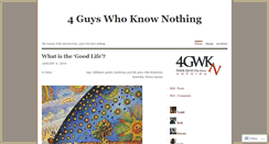 Desktop Screenshot of 4guyswhoknownothing.wordpress.com