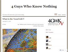 Tablet Screenshot of 4guyswhoknownothing.wordpress.com