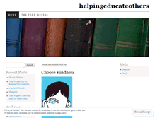 Tablet Screenshot of helpingeducateothers.wordpress.com