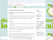 Tablet Screenshot of eatinlocally.wordpress.com