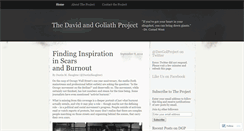 Desktop Screenshot of davidandgoliathproject.wordpress.com