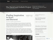 Tablet Screenshot of davidandgoliathproject.wordpress.com