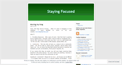 Desktop Screenshot of kimmartinezstayingfocused.wordpress.com