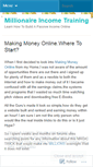 Mobile Screenshot of millionaireincometraining.wordpress.com