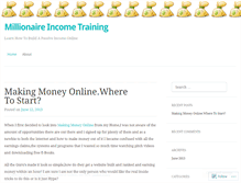 Tablet Screenshot of millionaireincometraining.wordpress.com