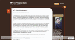 Desktop Screenshot of fridaynightnotes.wordpress.com