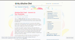 Desktop Screenshot of myalkalinediet.wordpress.com