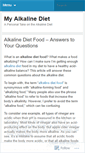 Mobile Screenshot of myalkalinediet.wordpress.com