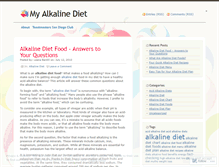 Tablet Screenshot of myalkalinediet.wordpress.com