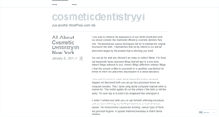 Desktop Screenshot of cosmeticdentistryyi.wordpress.com