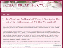 Tablet Screenshot of projectbreakthecycle.wordpress.com