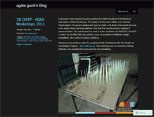 Tablet Screenshot of agataguzik.wordpress.com