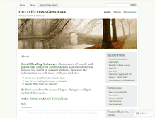 Tablet Screenshot of greathealingetaways.wordpress.com