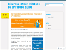 Tablet Screenshot of comptialinuxexamguide.wordpress.com