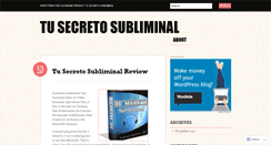 Desktop Screenshot of blogtusecretosubliminal.wordpress.com