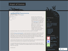 Tablet Screenshot of angelofgames.wordpress.com