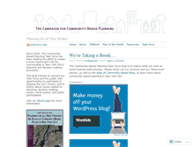 Tablet Screenshot of communitybasedplanning.wordpress.com